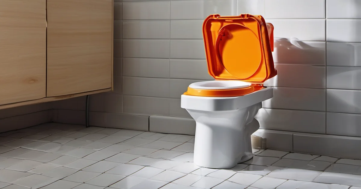 Notfalltoilette aus Eimer mit Müllbeutel und Katzenstreu für den Einsatz ohne fließendes Wasser