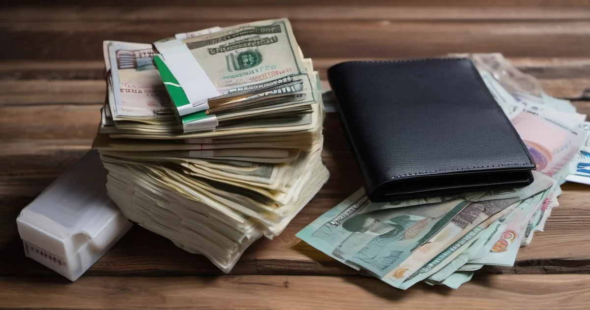 Dokumente und Bargeld