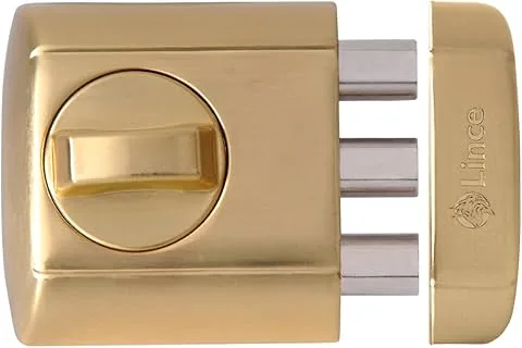 Lince 4940HL Supra Simply I Riegel in Gold-Optik I ohne äußeren Schließzylinder I durch 3 Bolzen gesicherter Verschluss I schnelle und effektive Öffnung.