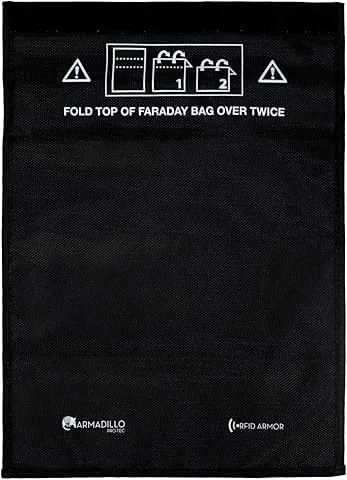 Faraday - Tasche für Tablets und Telefone, große Faraday-Taschen für iPad, RFID-Blockiertasche, Signalblocker für Mobiltelefone, gegen Tracking, gegen Hacking, gegen Ausspähen