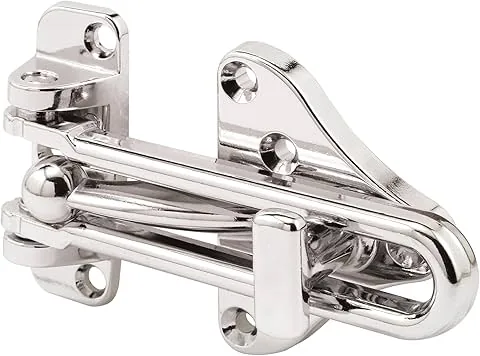 Defender Security U 11318 Schwenkriegel-Türschutz mit zusätzlichem Hochsicherheitsschloss, verchromt, 1er-Pack