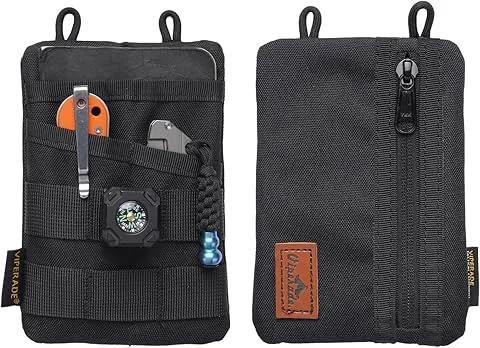VIPERADE VE3 EDC Werkzeugtaschen-Organizer, kleiner EDC-Taschen-Organizer für Herren, Mehrzweck-Werkzeugorganizer für kleine Taschenlampe, Stift, Notizbuch