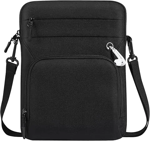 Dadanism 9-11" Schutztasche für Tablets mit Schultergurt für iPad (A16) 11", iPad Air M4 M3/Pro M5 M4 11", iPad 10. Gen 10,9", iPad 9/8/7. Gen, Galaxy Tab A11+ 11", Idea Tab 11", Schwarz