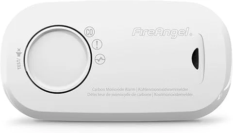 FireAngel Kohlenmonoxid-Melder mit Sensor – tragbarer CO-Alarm für Zuhause und Urlaub - überwacht Kohlenmonoxid - FA3313