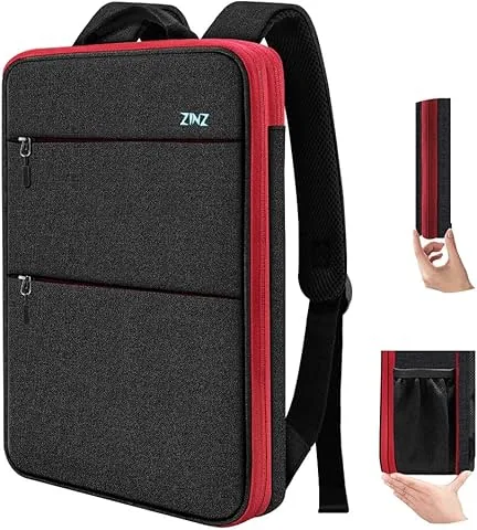 ZINZ Laptop-Rucksack schlank und erweiterbar, wasserabweisend, kompatibel mit MacBook Pro 14" M4/M3/M2/M1, Mac Air/Pro 13,3", XPS 13 14 und den meisten Laptops von 13"-14"