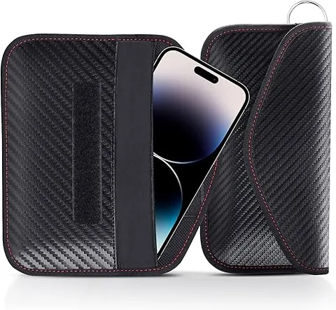 lanpard 2 Stück Faraday-Hülle fürs Handy und für Telefon und Autoschlüssel, Faraday-Tasche, tragbarer Faraday-Käfig-Blocker, Abschirmtasche RFID-Signal -XL