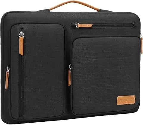 MOSISO Tablet-Hülle kompatibel mit 11 Zoll iPad Pro M4 & iPad Air M2 2024, iPad Pro 11 M2 M1, iPad 10.9, iPad 10.2, iPad Air 5/4 10.9, seitlich zu öffnende Tasche mit 4 Reißverschlussfächern, Schwarz