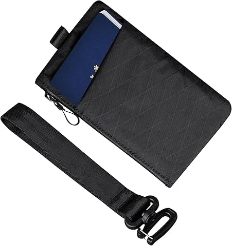 Zip Clutch, Herren-Handtasche mit RFID-Schutz, lange Herren-Brieftasche mit Handgelenkschlaufe und Reißverschluss, Reisepass-Tasche, Handytasche, wasserabweisend