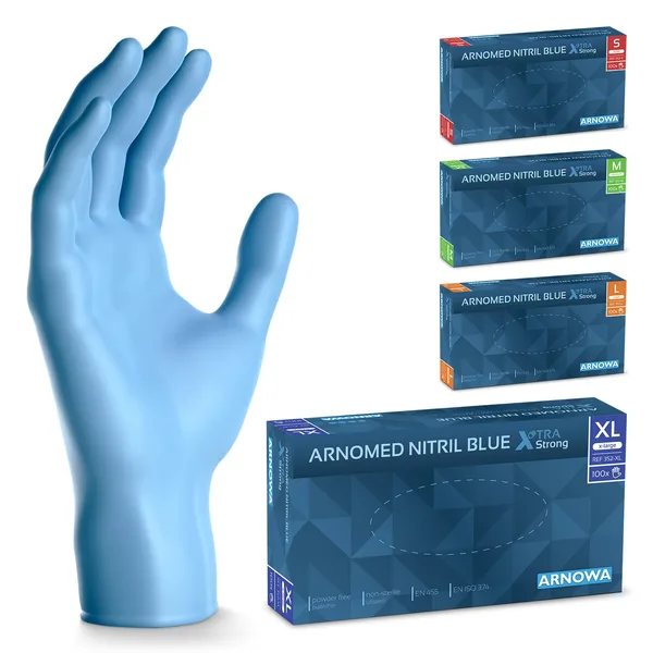 ARNOMED Nitrilhandschuhe extra stark 50% dicker Größe XL 100er Pack