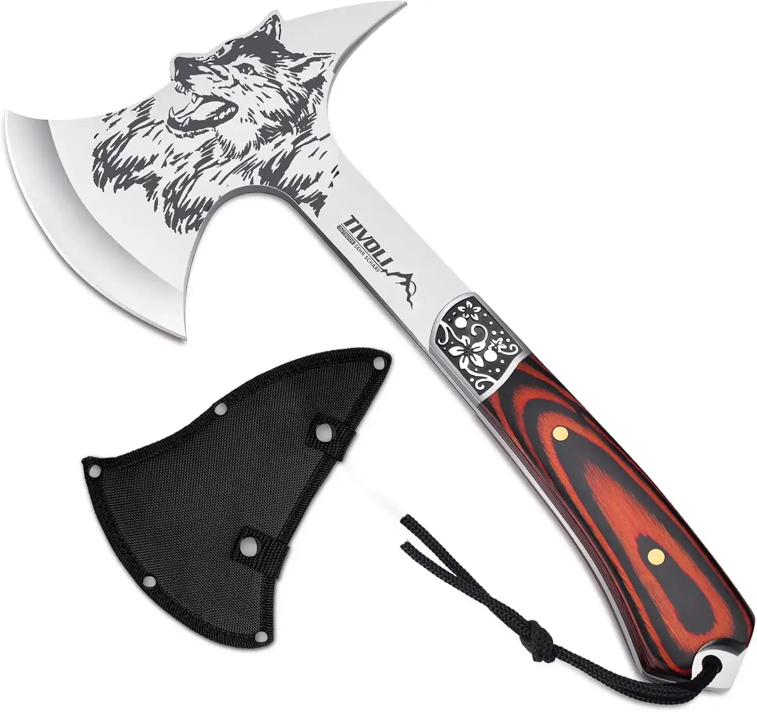 TIVOLI Axt Kohlenstoffstahl Full-Tang