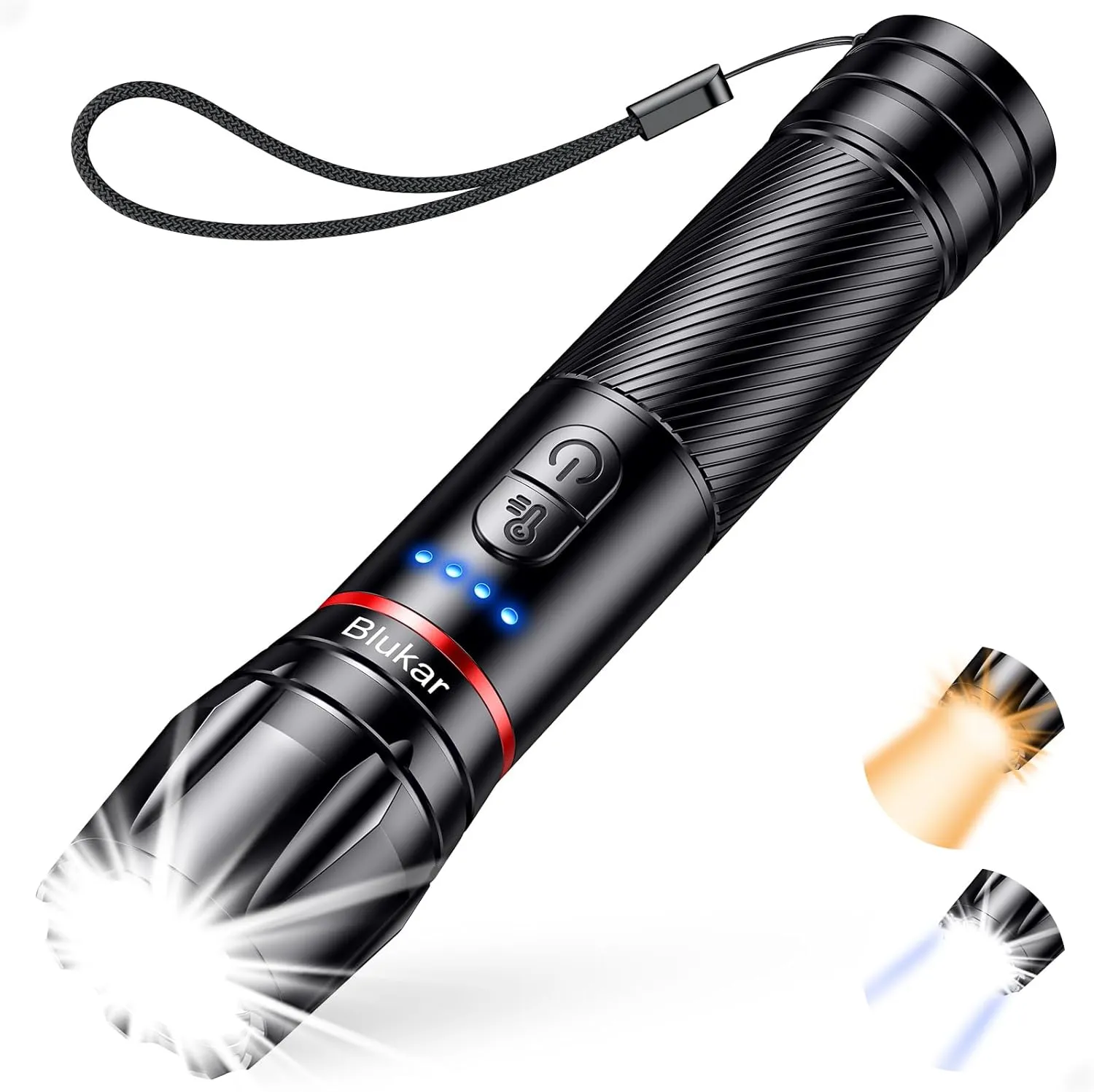 Blukar LED-Taschenlampe Wiederaufladbar