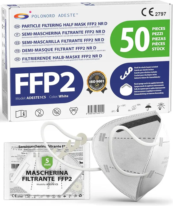 Mascarillas FFP2 CE Pack 50 Unidades