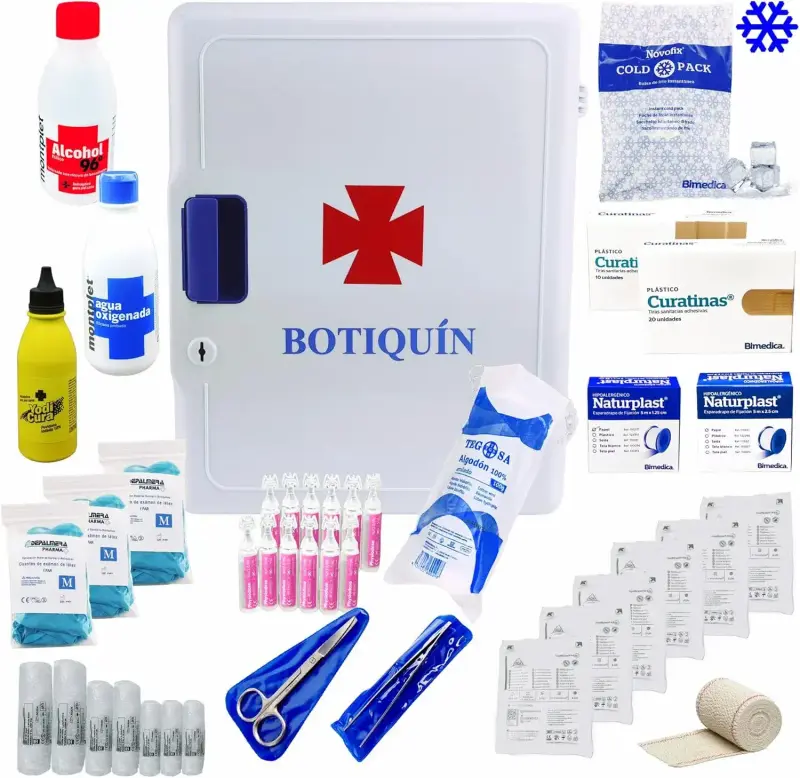 Pharma Erste-Hilfe-Wandschrank Groß Komplett