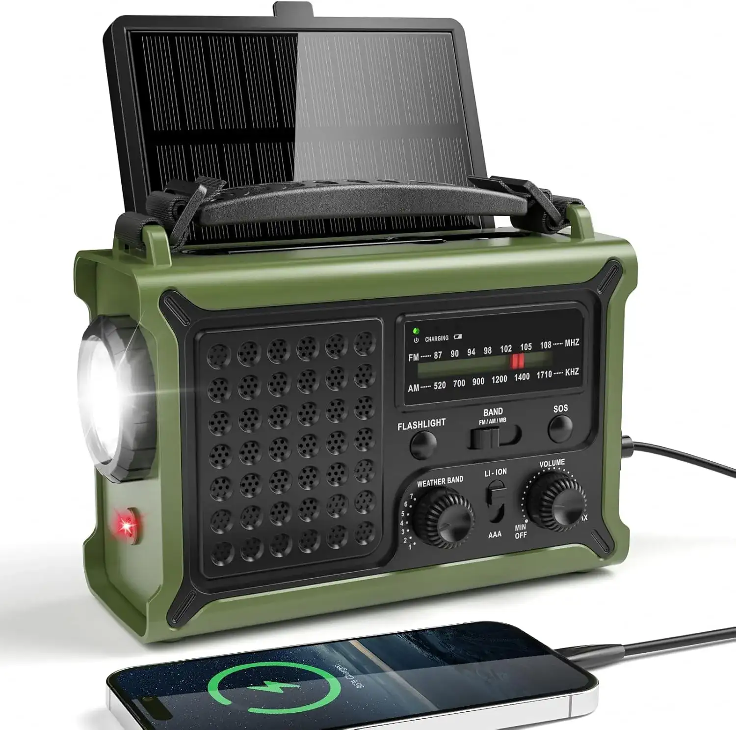 Solar-Notfallradio 12000mAh Premium