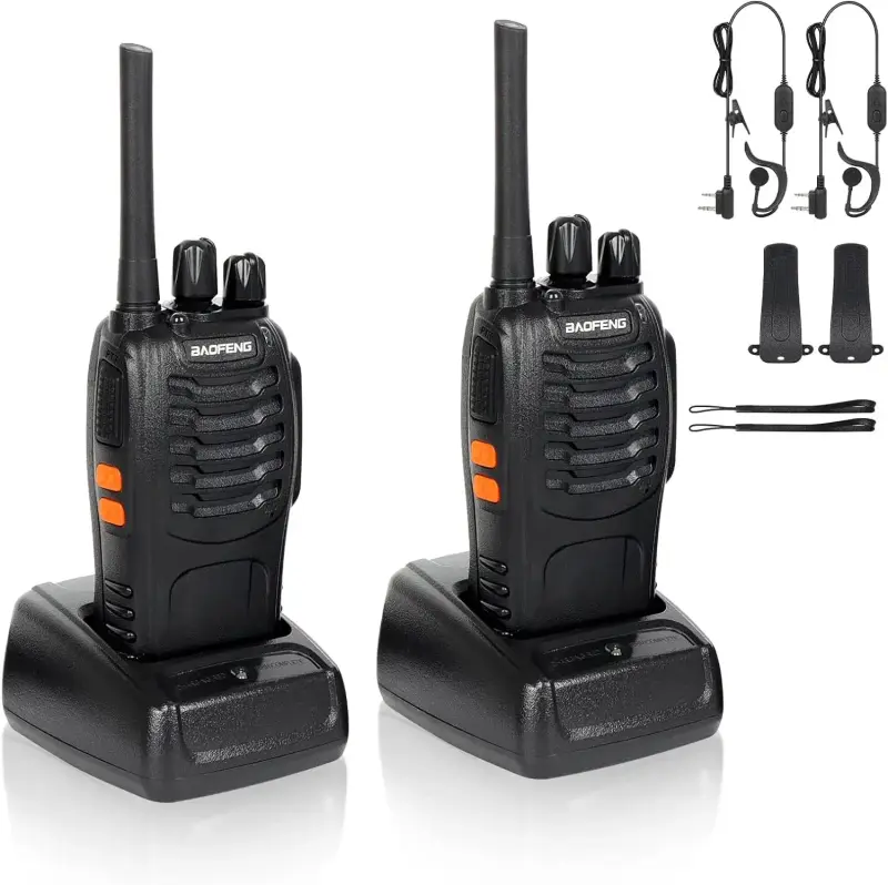 RKK Walkie BF-88E 2er-Pack Wiederaufladbar